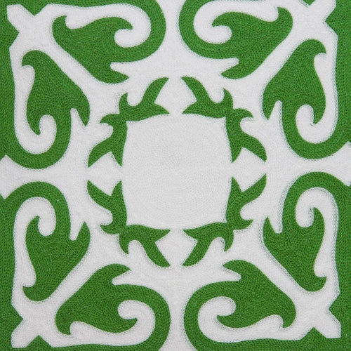 Traditional Green and White Accent Pillow 20"x20" - Image 5