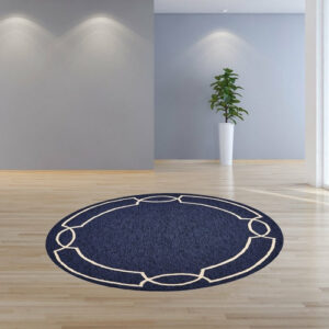 7' Round UV treated Polypropylene Ocean Area Rug
