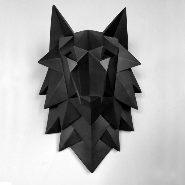 Wolf Head Sculpture Wall Decor - Image 5