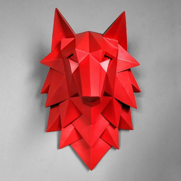 Wolf Head Sculpture Wall Decor - Image 4
