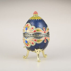 Blue Colorful Russian Faberge Egg
