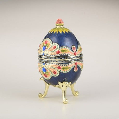 Blue Colorful Russian Faberge Egg
