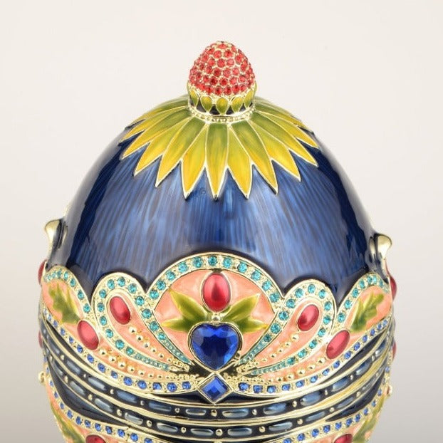 Blue Colorful Russian Faberge Egg - Image 3