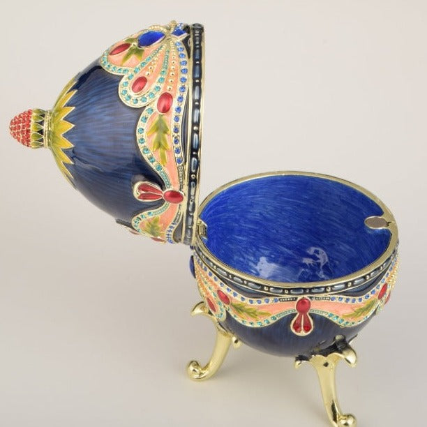 Blue Colorful Russian Faberge Egg - Image 4