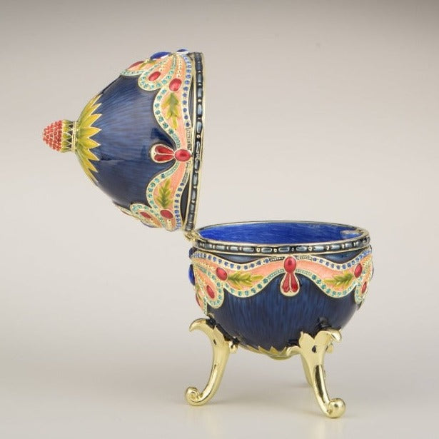 Blue Colorful Russian Faberge Egg - Image 5