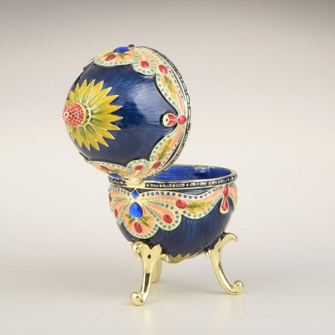 Blue Colorful Russian Faberge Egg - Image 6