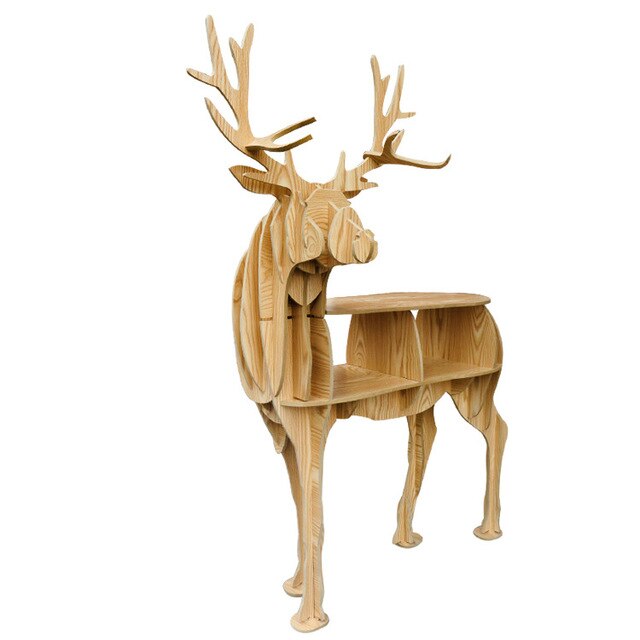 Majestic Wooden Elk Bookcase 55.9"H - Image 6