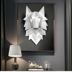 Alternative view of Wolf Head Sculpture Wall Decor