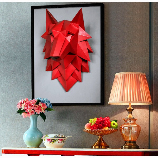 Wolf Head Sculpture Wall Decor