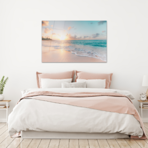 Glass Wall Art -Sea & Waves 18"x28"