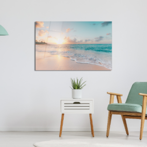 Alternative view of Glass Wall Art -Sea & Waves 18"x28"