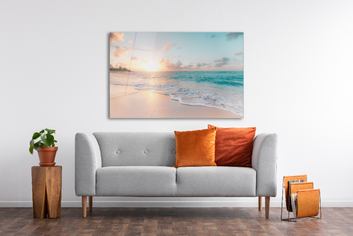 Glass Wall Art -Sea & Waves 18"x28" - Image 3