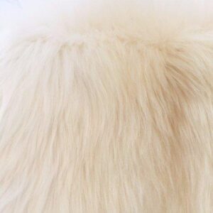 Big Bright Ivory Lambskin Rug 47"