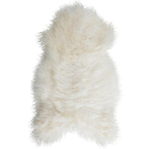 Alternative view of Big Bright Ivory Lambskin Rug 47"